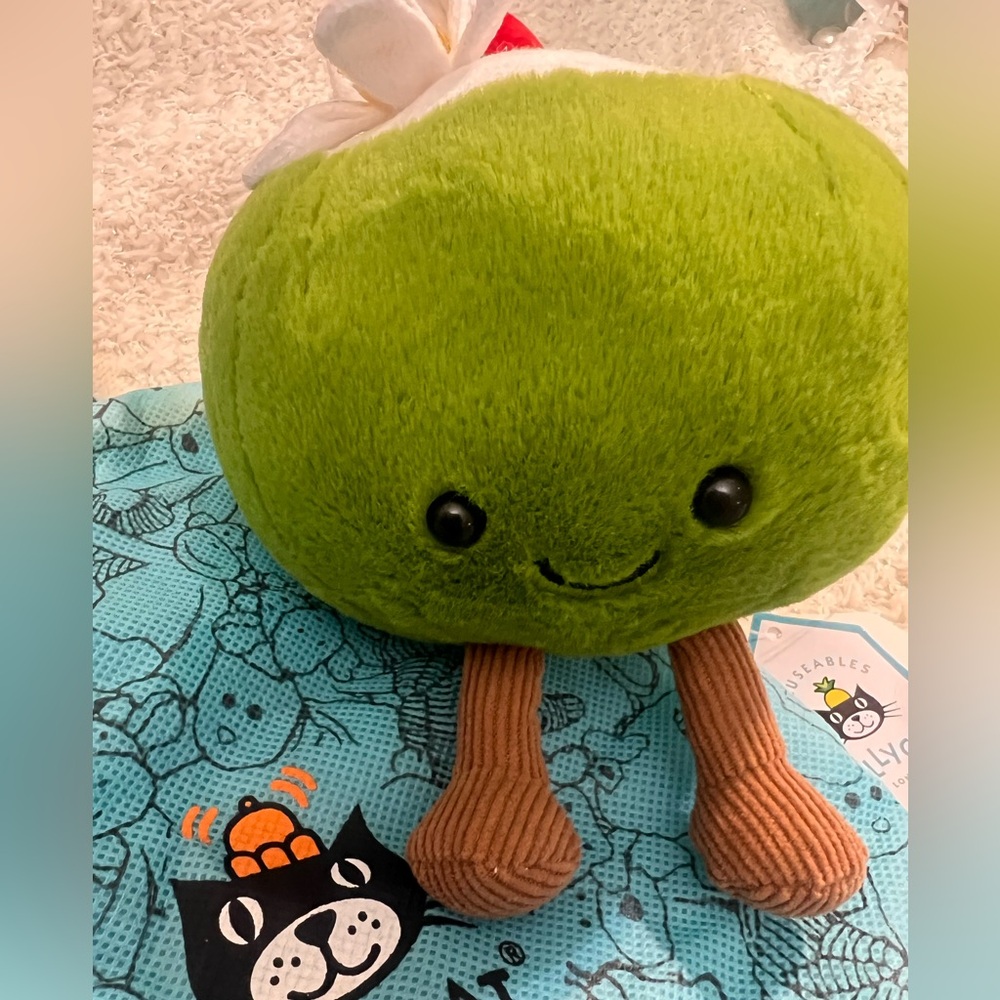 Jellycat Green Apple Stuffed Toy